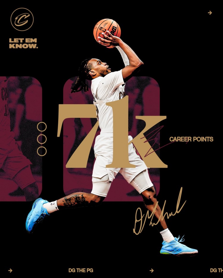  未來可期！加蘭騎士生涯得分達(dá)到7000分 隊(duì)史第11位！